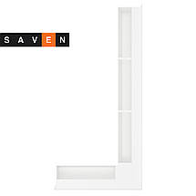 Вентиляційна решітка для каміна кутова права SAVEN Loft Angle 95х950х450 біла, фото 5