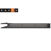 Вентиляційна решітка для каміна кутова права SAVEN Loft Angle 95х950х450 графітова, фото 3