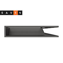 Вентиляційна решітка для каміна кутова права SAVEN Loft Angle 95х950х450 графітова, фото 5