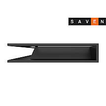 Вентиляційна решітка для каміна кутова ліва SAVEN Loft Angle 95х450х950 чорна, фото 4