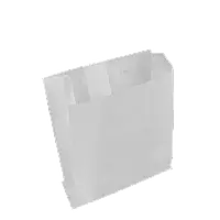 Бумажный пакет белый жиростойкий 100х100х40 мм