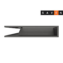 Вентиляційна решітка для каміна кутова ліва SAVEN Loft Angle 95х450х950 графітова, фото 3