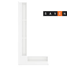 Вентиляційна решітка для каміна кутова ліва SAVEN Loft Angle 95х450х950 біла, фото 5