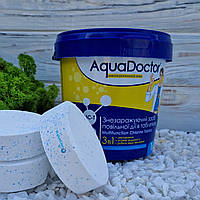 Хімія для басейну мульті табс AquaDoctor MC-T 1 кг 3 в 1 | Аквадоктор великі таблетки для басейну 200 г