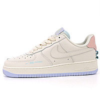 Кроссовки женские Nike Air Force 1 beige / кеды Найк аир Форс 1 низкие бежевые