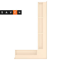 Вентиляційна решітка для каміна кутова права SAVEN Loft Angle 95х800х450 кремова, фото 4