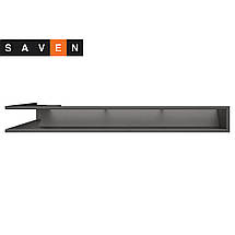 Вентиляційна решітка для каміна кутова права SAVEN Loft Angle 95х800х450 графітова, фото 5