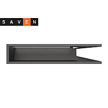 Вентиляційна решітка для каміна кутова права SAVEN Loft Angle 95х800х450 графітова, фото 4
