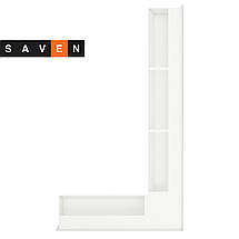 Вентиляційна решітка для каміна кутова права SAVEN Loft Angle 95х800х450 біла, фото 4