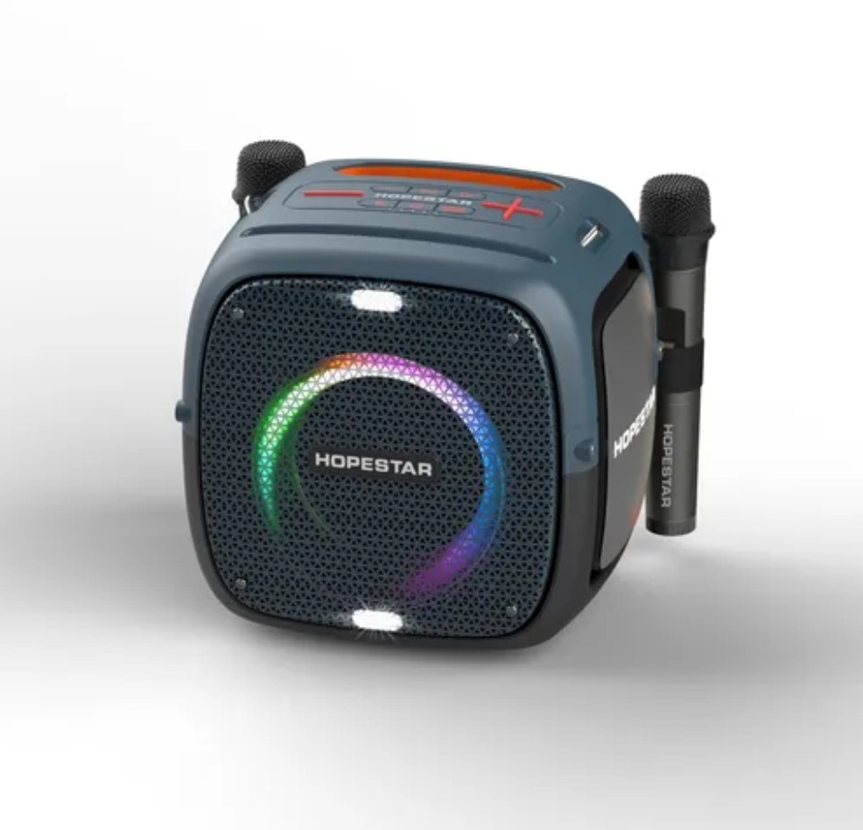 Bluetooth-колонка HOPESTAR PARTY ONE 80 ват з підсвіткою і двома мікрофонами