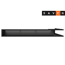 Вентиляційна решітка для каміна кутова ліва SAVEN Loft Angle 95х450х800 чорна, фото 4
