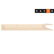Вентиляційна решітка для каміна кутова ліва SAVEN Loft Angle 95х450х800 кремова, фото 3