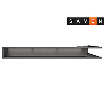Вентиляційна решітка для каміна кутова ліва SAVEN Loft Angle 95х450х800 графітова, фото 4
