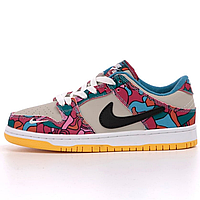 Кроссовки мужские и женские Nike SB Dunk Multi color / кеды Найк СБ Данк бежевые цветные 38