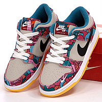 Кроссовки женские и мужские Nike SB Multi color / кеды Найк СБ Данк бежевые цветные