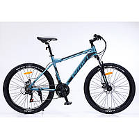 Спортивний велосипед 26 дюймів, алюмінієва рама 19, PROFI G26PHANTOM A26.2 чорно-бірюзовий