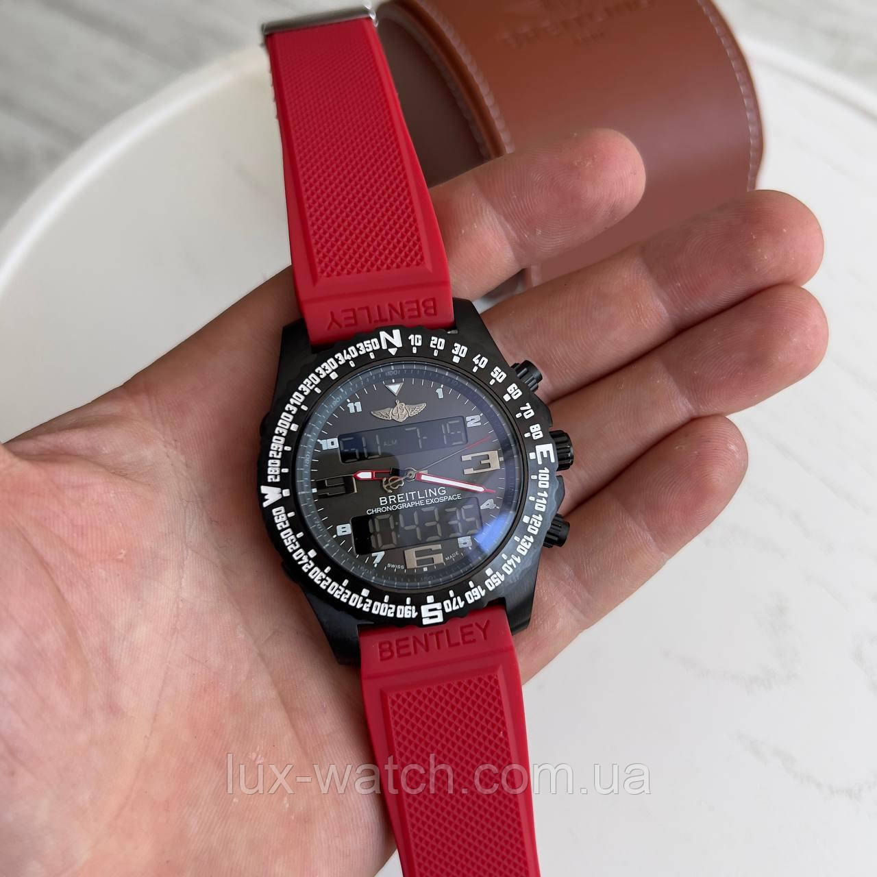 Годинник наручний Breitling Exospace BLACK-RED преміального ААА класу