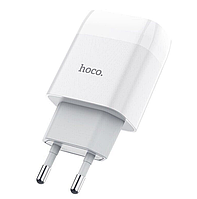 Сетевое зарядное устройство Hoco 2USB 2.4A White (C73A)