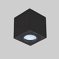 Чёрный накладной светильник 8,5см "Куб" с направлением света (905-7710 BK)