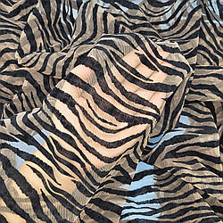 Сітка стрейч з флоком (зебра) / колір ТЕМНИЙ БІЖ / ціна вказана за 0,5 метра сітки