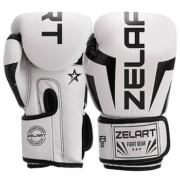 Дитячі рукавички боксерські Zelart BO-5698 8 унцій білий