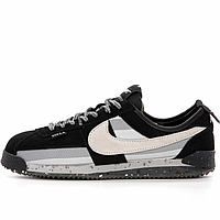 Кроссовки мужские Nike Cortez black / Найк Кортез черные замшевые