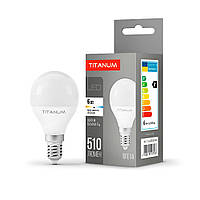 Лампа G45 6W E14 4100K Titanum