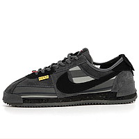 Кроссовки мужские Nike Cortez black / Найк Кортез черные замшевые