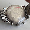 Годинник наручний Breitling Navititer Silver-White-Blue преміального ААА класу, фото 7