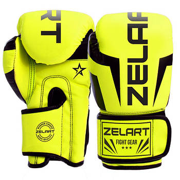 Дитячі рукавички боксерські Zelart BO-5698 6 унцій жовтий