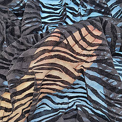 Сітка стрейч з флоком (зебра) / колір ЧОРНИЙ / ціна вказана за 0,5 метра сітки