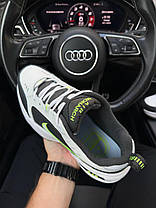 Чоловічі кросівки Nike Air Max Monarch IV White Grey Green Взуття Найк Аір Макс Монарх білі шкіряні демісезон, фото 5