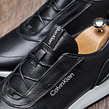 Кросівки чорні на білій підошві шкіряні демісезон, стильні молодіжні чоловічі кросівки весна осінь взуття *М-161-ск-ч/б-ДЕМИ*, фото 4