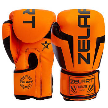 Дитячі рукавички боксерські Zelart BO-5698 8 унцій жовтогарячий