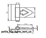 Петля для борту на шпильці 111*60*4 мм, фото 2