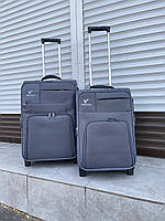 Набор чемоданов двойка 2/1.THREE BIRDS Серый