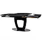 Розсувний стіл з керамічною стільницею із закругленням TML-825 140-200х90 см чорний мармур для вітальні, фото 6