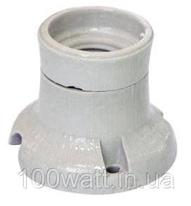 Патрон керамічний Е27 настінний фланцевий порцеляновий ФПК-04, фото 1