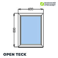 Окно глухое OpenTeck Elite 70, белое, 600х800 мм от производителя Оконный Стандарт