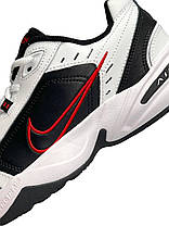 Чоловічі кросівки Nike Air Max Monarch IV White Black Red Взуття Найк Аїр Макс Монарх білі шкіряні демі, фото 5