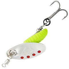 Блешня Savage Gear Grub Spinners #0 2.2g Sinking Silver Red Lime