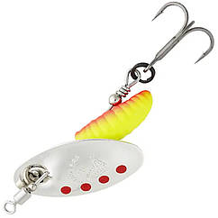 Блешня Savage Gear Grub Spinners #2 5.8g Sinking Silver Red Yellow
