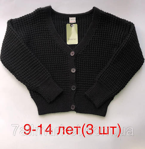 Кардиган подростковый вязаный на пуговицах на девочку 10-14 лет (3цв ...