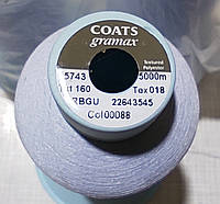 Нитки текстурированные Coats gramax 160/5000м col 00088 нежно-голубой