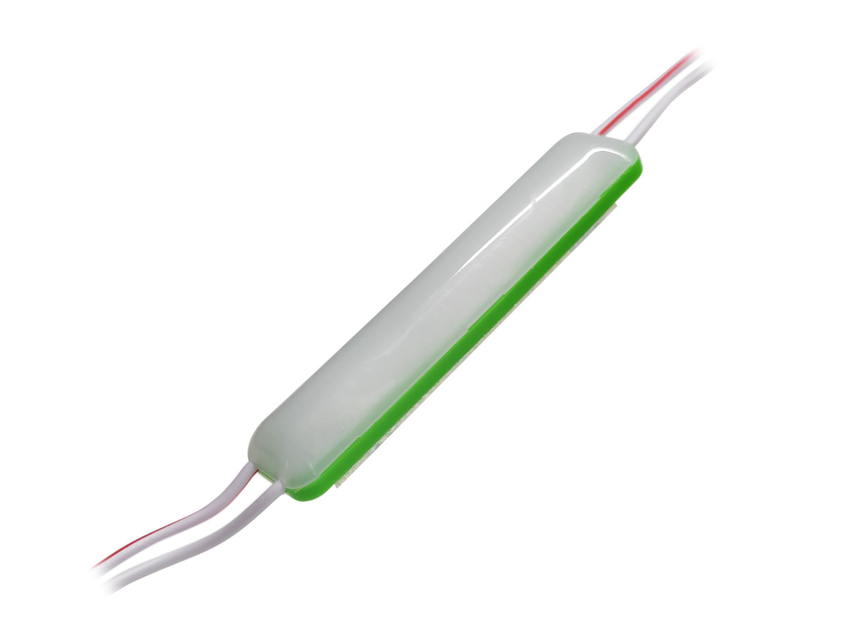 Світлодіодний модуль 12V COB 2W (75mm*15mm) зелений, фото 1