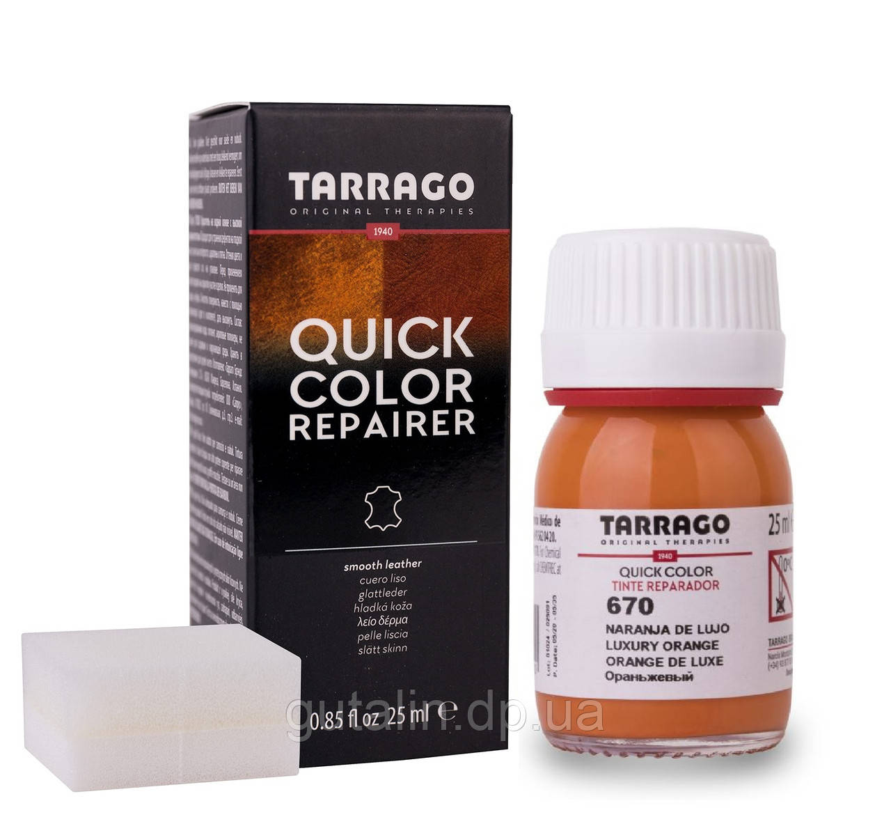 Барвник для гладкої шкіри Tarrago Quick Color 25 мл колір помаранчевий (670)