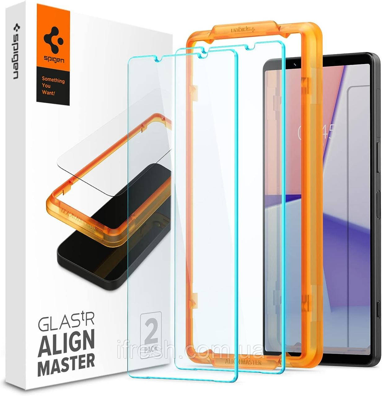 Захисне скло Spigen для Sony Xperia 1 V - Alignmaster (2 шт), Clear (AGL06430)