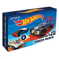 Фарби пальчикові "Kite" /HW22-064/ 6 кольорів, 35мл "Hot Wheels"