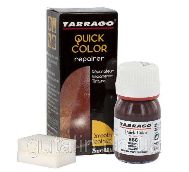 Барвник для гладкої шкіри Tarrago Quick Color 25 мл колір темно-коричневий (666)