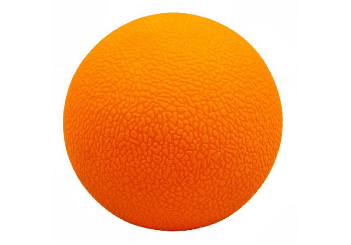 Твердий масажний м'ячик 6 см жовтогарячий EasyFit TPR
